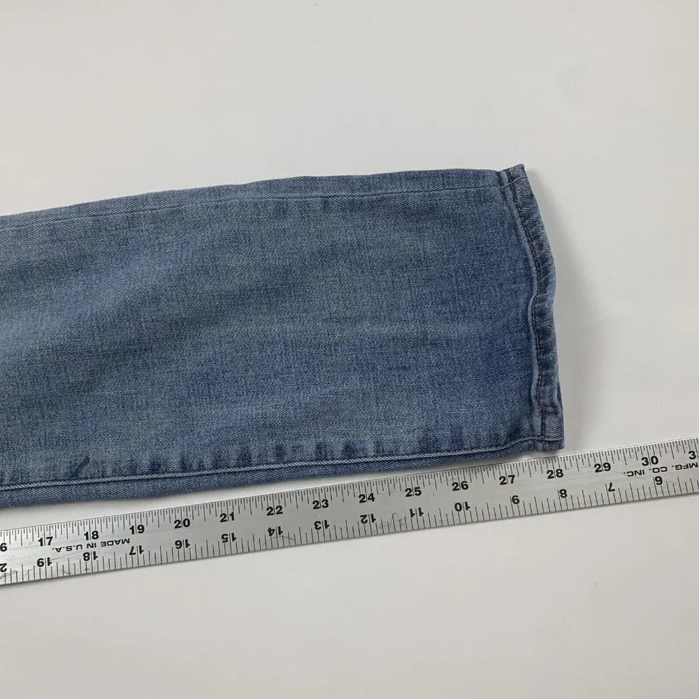 J Crew Jeans 28 Straight Leg Destroyed Distressed Medium Wash Women’s